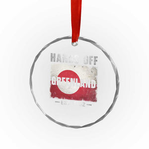 Hands Off Greenland Crystal Glass Ornament Greenland EST 1262 Political Protest TS11 Print Your Wear