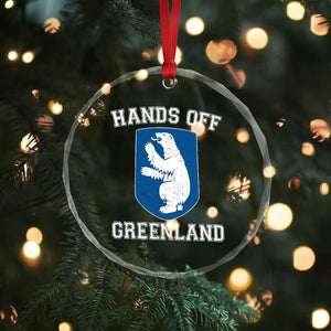 Hands Off Greenland Crystal Glass Ornament Polar Bear Vintage Political Protest TS10 Print Your Wear