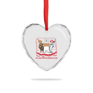 Hands Off Greenland Heart Crystal Glass Ornament Support Greenlander Gift TS12 Print Your Wear