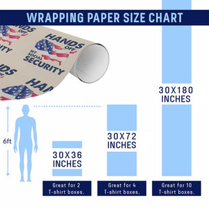 Hands Off My Social Security Wrapping Paper Roll Patriotic USA Retirement Protection American Flag TS02 Print Your Wear