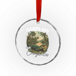 Hands Off Our Everglades Crystal Glass Ornament Vintage Alligator Swamp TS02 Print Your Wear