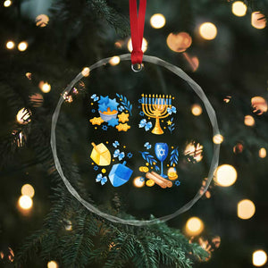 Hanukkah Celebration Crystal Glass Ornament Menorah Star Of David Candle Dreidel Gift TS12 Print Your Wear