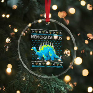 Hanukkah Dinosaur Crystal Glass Ornament Menorasaurus Menorah Dino TS09 Print Your Wear