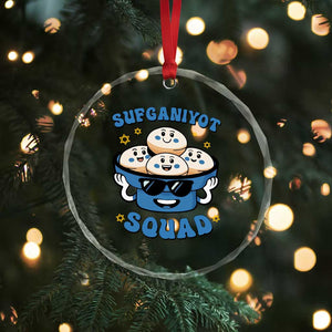 Hanukkah Sufganiyot Squad Crystal Glass Ornament Funny Jelly Donut Jewish Gift TS12 Print Your Wear