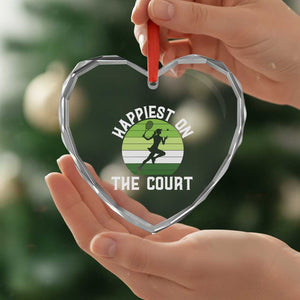 Happiest On The Court Heart Crystal Glass Ornament Vintage Retro Tennis Girl Gift TS12 Print Your Wear
