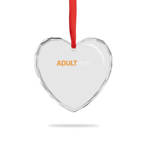 Happy 18th Birthday Heart Crystal Glass Ornament Funny Adultish 18 Year Old Bday Gifts TS10 Print Your Wear