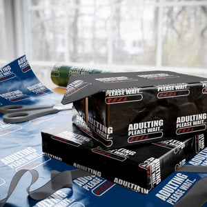 Happy 18th Birthday Wrapping Paper Roll Adulting Please Wait Loading 18 Year Old Bday Gifts TS10 Black Print Your Wear