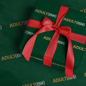 Happy 18th Birthday Wrapping Paper Roll Funny Adultish 18 Year Old Bday Gifts TS10 Green Print Your Wear