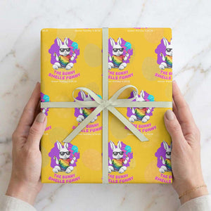 Happy 420 Easter Wrapping Paper Roll The Bunny Smells Funny TS02 Yellow Print Your Wear