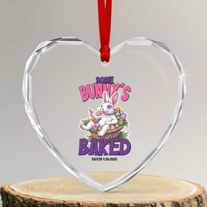 Happy 420 Easter Heart Crystal Glass Ornament Bunny Funny Weed Smoking Rabbit Cannabis 4/20 Day TS02 Transparent Glass 3'' Heart Print Your Wear