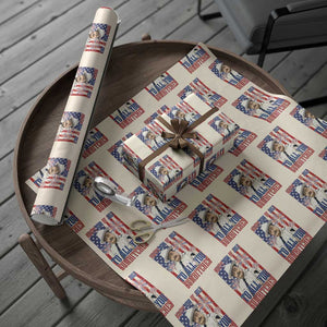 Happy 4th of July To All You Sumbitches Funny Sheriff Patriotic Graphic Wrapping Paper Roll Retro Movie Quote Inspo Country Humor