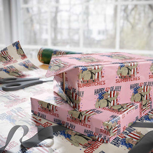Happy 4th Of July To All You Sumbitches Wrapping Paper Roll Funny USA 250th Anniversary Independence Day