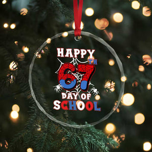 Happy 67th Day Of School Crystal Glass Ornament Boys Girls Spider 67 Days TS10 Print Your Wear