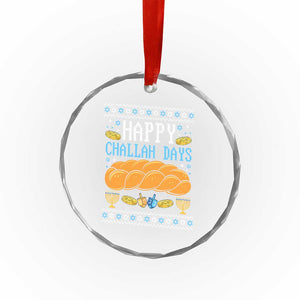 Happy Challah Days Crystal Glass Ornament Ugly Hanukkah Food Lover Gift TS12 Print Your Wear
