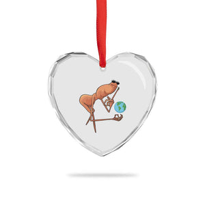 Happy Earth Day Heart Crystal Glass Ornament Funny Marcus The Worm Eco Friendly TS14 Print Your Wear