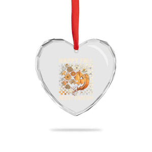 Happy Fall Resist Fascism Heart Crystal Glass Ornament Halloween Fall Pumpkin TS11 Print Your Wear