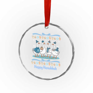 Happy Hanukkah Crystal Glass Ornament Funny Silly Goose Chanukah TS14 Print Your Wear