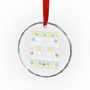 Happy Hanukkah Ya Filthy Schmuck Crystal Glass Ornament Funny Hanukkah Christmas Movie TS11 Print Your Wear