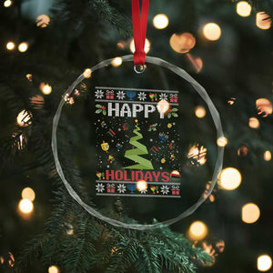 Happy Holidays For All Christmas Hanukkah Kwanzaa Gift Crystal Glass Ornament TS12 Print Your Wear