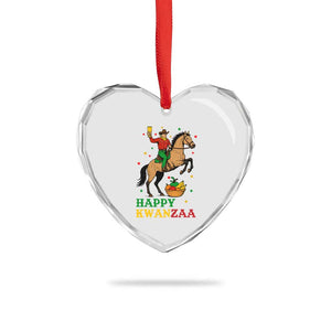 Happy Kwanzaa Cowboy Heart Crystal Glass Ornament Funny African Holiday Gift TS12 Print Your Wear