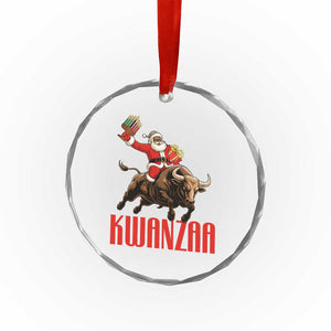 Happy Kwanzaa Crystal Glass Ornament Rodeo Black Santa African American Holiday Gift TS12 Print Your Wear