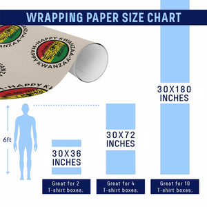 Happy Kwanzaa King Lion Of Africa Heritage Gift Wrapping Paper Roll TS12 Print Your Wear