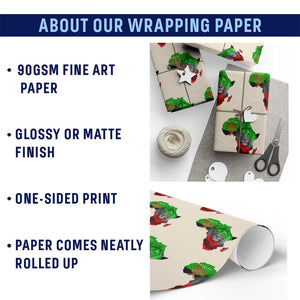 Happy Kwanzaa Lion Wrapping Paper Roll African Heritage Pride Gift For Men TS12 Print Your Wear