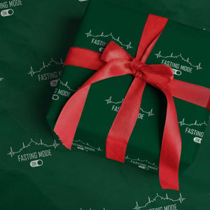 Happy Ramadan Islamic Wrapping Paper Roll Fasting Mode Is On Muslim TS02 Green Print Your Wear
