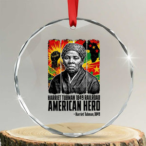Harriet Tubman Black History Month Crystal Glass Ornament Underground Railroad American Hero History TS14 Transparent Glass 3'' Circle Print Your Wear