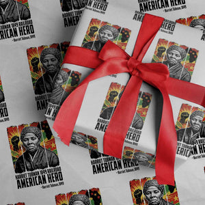 Harriet Tubman Black History Month Wrapping Paper Roll Underground Railroad American Hero History TS14 White Print Your Wear