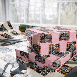 Harriet Tubman Black History Month Wrapping Paper Roll Underground Railroad American Hero History TS14 Light Pink Print Your Wear