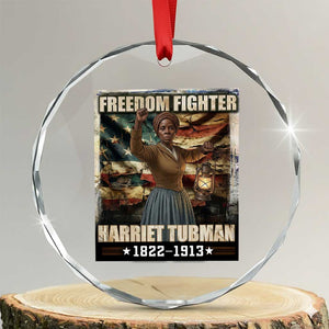 Harriet Tubman Crystal Glass Ornament Black History African American Leader Gift TS12 Transparent Glass 3'' Circle Print Your Wear