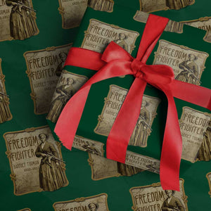 Harriet Tubman Freedom Fighter Wrapping Paper Roll Feminist History Gift TS12 Green Print Your Wear