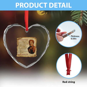 Harriet Tubman Heart Crystal Glass Ornament Black American Hero Underground Railroad TS12 Print Your Wear