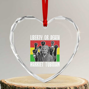 Harriet Tubman Heart Crystal Glass Ornament Liberty Or Death Women Empowerment Quote TS12 Transparent Glass 3'' Heart Print Your Wear