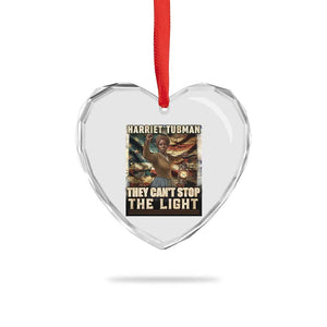 Harriet Tubman Heart Crystal Glass Ornament Thay Can Not Stop The Light TS12 Print Your Wear