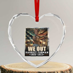 Harriet Tubman Heart Crystal Glass Ornament We Out Civil Rights History Movement Gift TS12 Transparent Glass 3'' Heart Print Your Wear