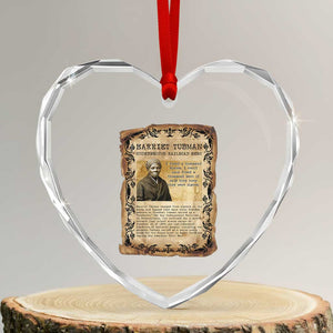 Harriet Tubman Heart Crystal Glass Ornament Womens History Month Gift TS12 Transparent Glass 3'' Heart Print Your Wear