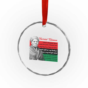 Harriet Tubman Legacy Crystal Glass Ornament Pan African Flag Freedom Fighter Quote TS12 Print Your Wear