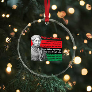 Harriet Tubman Legacy Crystal Glass Ornament Pan African Flag Freedom Fighter Quote TS12 Print Your Wear