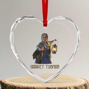 Harriet Tubman Legacy Heart Crystal Glass Ornament Gift For History Lovers TS12 Transparent Glass 3'' Heart Print Your Wear