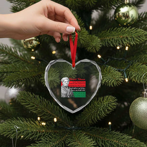 Harriet Tubman Legacy Heart Crystal Glass Ornament Pan African Flag Freedom Fighter Quote TS12 Print Your Wear