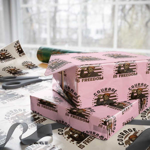 Harriet Tubman Legacy Wrapping Paper Roll Courage Is Freedom TS12 Light Pink Print Your Wear
