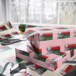 Harriet Tubman Legacy Wrapping Paper Roll Pan African Flag Freedom Fighter Quote TS12 Light Pink Print Your Wear