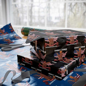 Harriet Tubman Patriotic Wrapping Paper Roll Strong Black Women Pride TS12 Black Print Your Wear