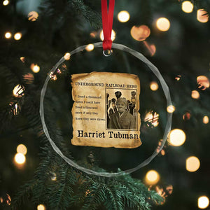 Harriet Tubman Quote Crystal Glass Ornament I Freed A Thousand People Vintage Poster TS12 Print Your Wear
