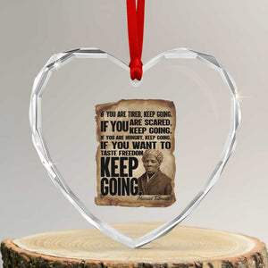 Harriet Tubman Quote Heart Crystal Glass Ornament Black History African American TS14 Transparent Glass 3'' Heart Print Your Wear