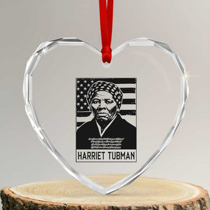 Harriet Tubman Quote Heart Crystal Glass Ornament Black History Month TS14 Transparent Glass 3'' Heart Print Your Wear