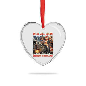 Harriet Tubman Quote Heart Crystal Glass Ornament Every Great Dream Begins With A Dreamer TS12 Print Your Wear
