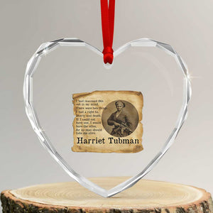 Harriet Tubman Quote Heart Crystal Glass Ornament Liberty Or Death Empowerment Gift TS12 Transparent Glass 3'' Heart Print Your Wear